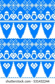New Year's Christmas pattern pixel