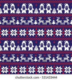 New Year's Christmas pattern pixel