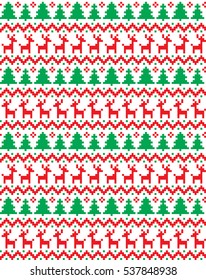 New Year's Christmas pattern pixel