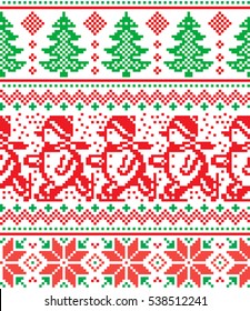 New Year's Christmas pattern pixel