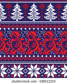 New Year's Christmas pattern pixel