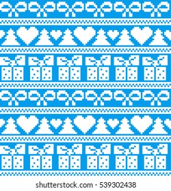 New Year's Christmas pattern pixel