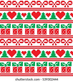 New Year's Christmas pattern pixel