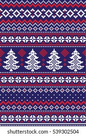New Year's Christmas pattern pixel