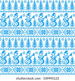 New Year's Christmas pattern pixel