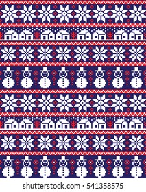 New Year's Christmas pattern pixel