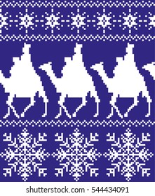 New Year's Christmas pattern pixel