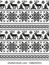 New Year's Christmas pattern pixel