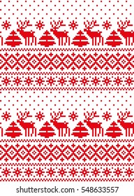 New Year's Christmas pattern pixel