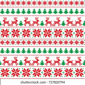 New Year's Christmas pattern pixel