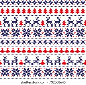 New Year's Christmas pattern pixel