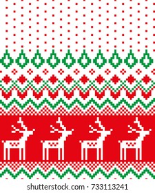 New Year's Christmas pattern pixel