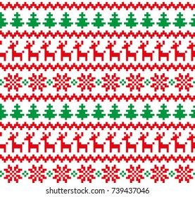 New Year's Christmas pattern pixel