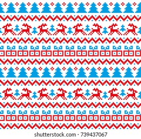 New Year's Christmas pattern pixel