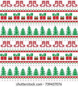 New Year's Christmas pattern pixel