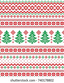 New Year's Christmas pattern pixel