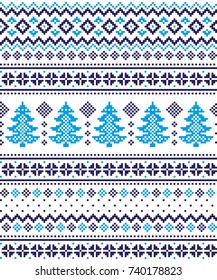 New Year's Christmas pattern pixel