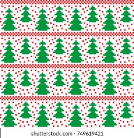 New Year's Christmas pattern pixel