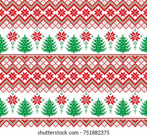 New Year's Christmas pattern pixel