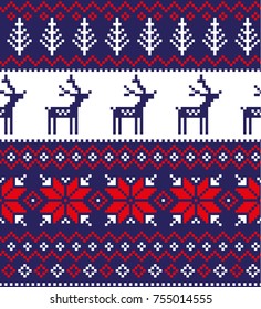 New Year's Christmas pattern pixel