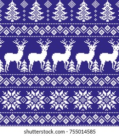 New Year's Christmas pattern pixel