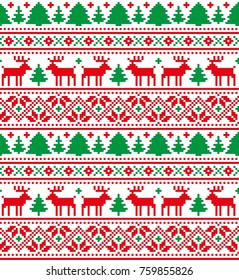 New Year's Christmas pattern pixel