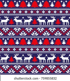 New Year's Christmas pattern pixel