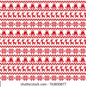New Year's Christmas pattern pixel