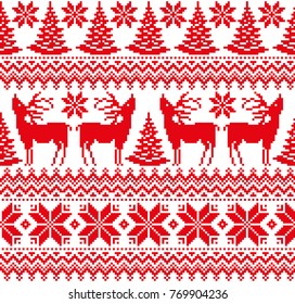 New Year's Christmas pattern pixel