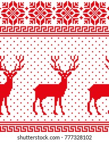 New Year's Christmas pattern pixel for print 2018