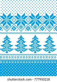 New Year's Christmas pattern pixel for print 2018