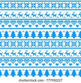 New Year's Christmas pattern pixel for print 2018