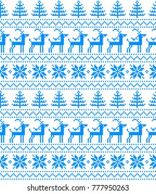 New Year's Christmas pattern pixel for print 2018