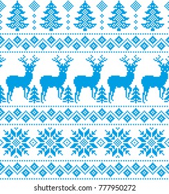 New Year's Christmas pattern pixel for print 2018