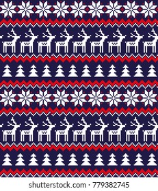 New Year's Christmas pattern pixel