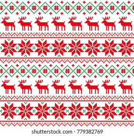 New Year's Christmas pattern pixel