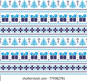 New Year's Christmas pattern pixel