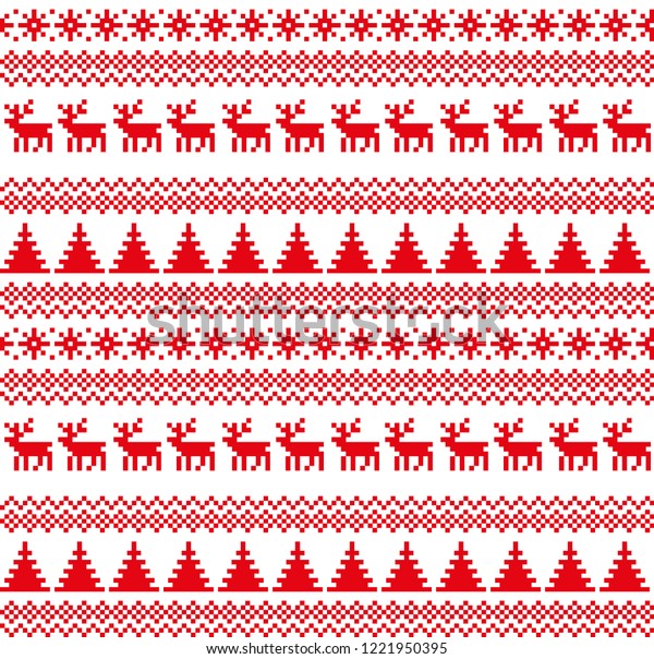 New Years Christmas Pattern Pixel Vector Stock Vector (Royalty Free ...