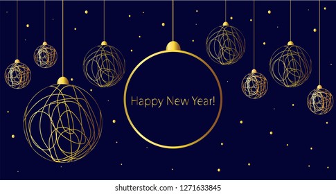 New Year's Christmas template for announcements, cards, posters, certificates for printing
