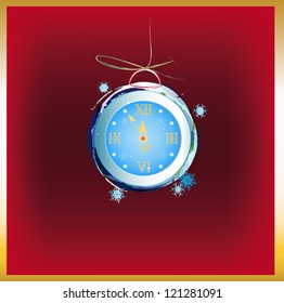 New Years clock.Holiday concept