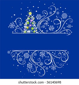 New Year's composition on a dark blue background
