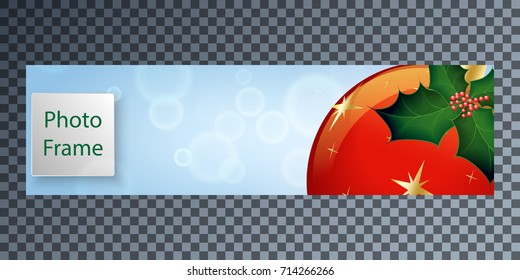 New Year's cover for web with a festive ball. For used for web, wallpaper, printing.