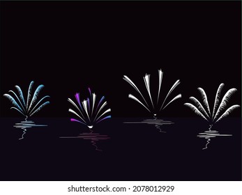 Neujahrstag-Feuerwerk-Vektorgrafik