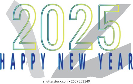 New Year's Day greeting. Text Translation "happy new year"