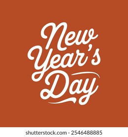 new year's day typography vector illustration template.New years day Template background text design