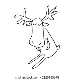 New Year's deer logo vector