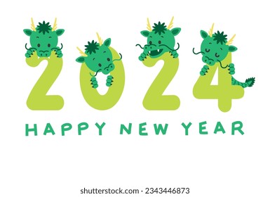 New years Dragon greeting card in 2024