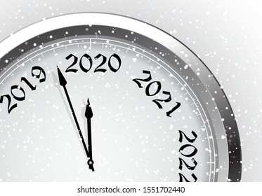New Year's Eve 2020 with clock