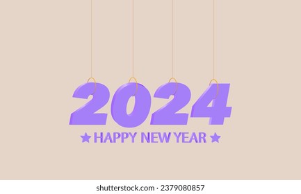 New Year's Eve 2024 Countdown Celebration and Party Concept with Fireworks, Champagne, and Festive Fun. Holiday greeting card, background, banner, card, poster design.