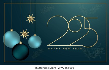 Nueva víspera de año 2025, Ilustración vectorial